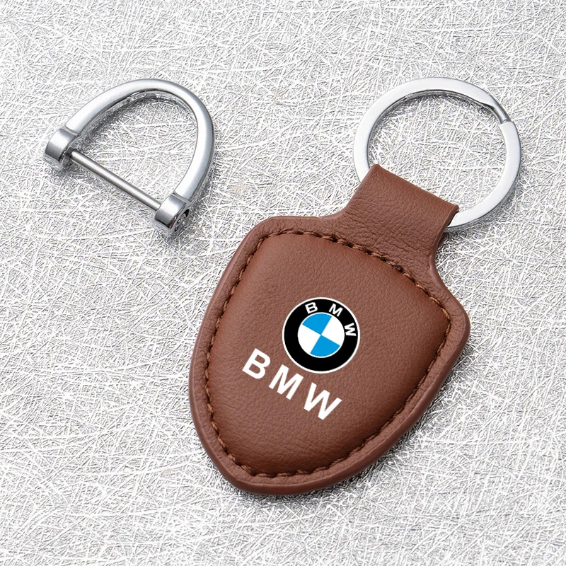 Leather Car Emblem Key Chain Ring Holder for BMW M M2 M4 M5 M6 M8 X1 X2 X3 X5 X6 M135i M240i Z4 328i X7 Auto Keychain Accessory 