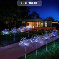 NEW 200LEDs Solar Fireworks Lights Outdoor Waterproof Solar Garden Lights 8 Lighting Modes With Remote Control Decorations Light