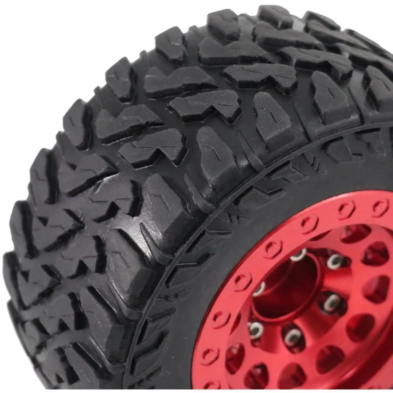 

WOTT-12 Set RC Aluminum Alloy Wheel Hubs With Rubber Tires For 1/10 & 1/14 Scale Climbing Monster Trucks