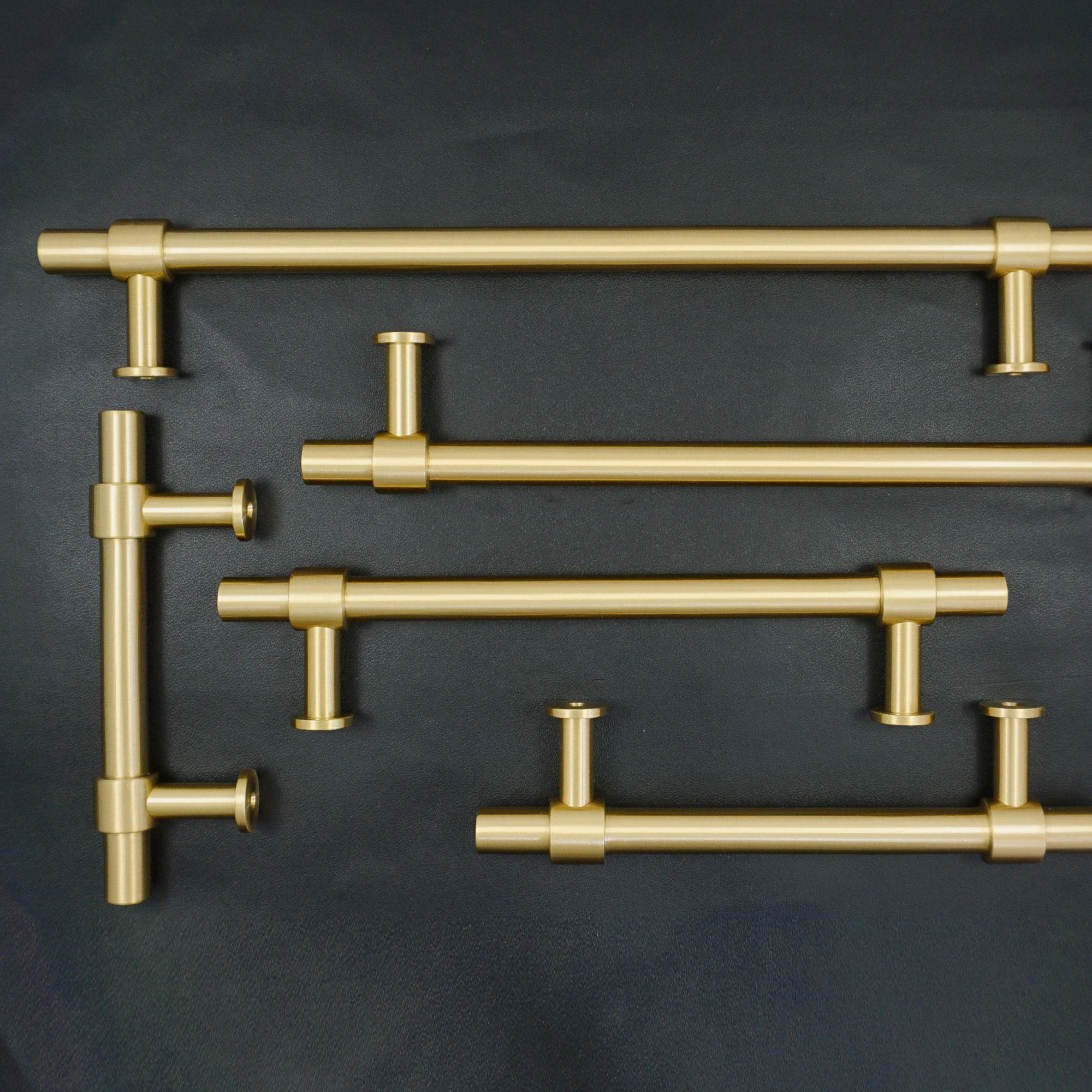 Brass Cabinet Handles Sturdy Wardrobe Pulls T Bar Cupboard Door Handle Modern Kitchen Accessories Copper Furniture Hardware