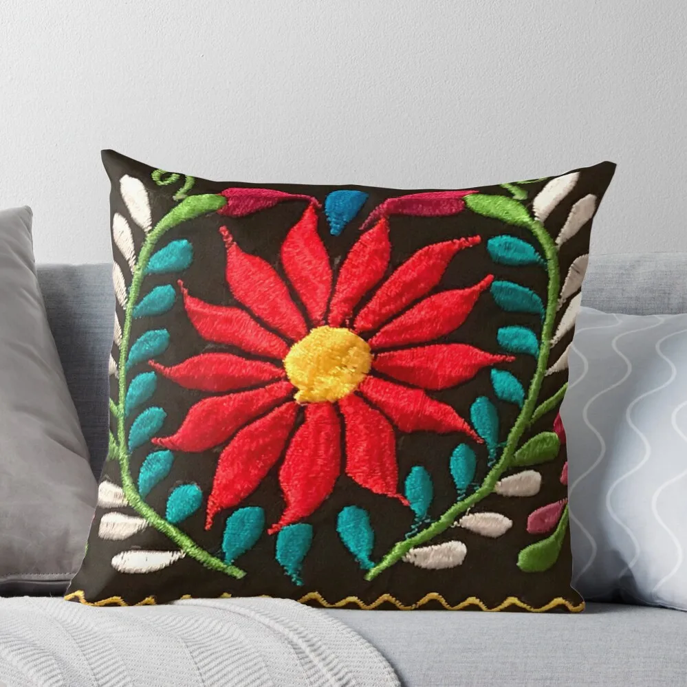 

Spanish Flowers Throw Pillow luxury home accessories Cushion Cover covers for pillows Embroidered Cushion Cover