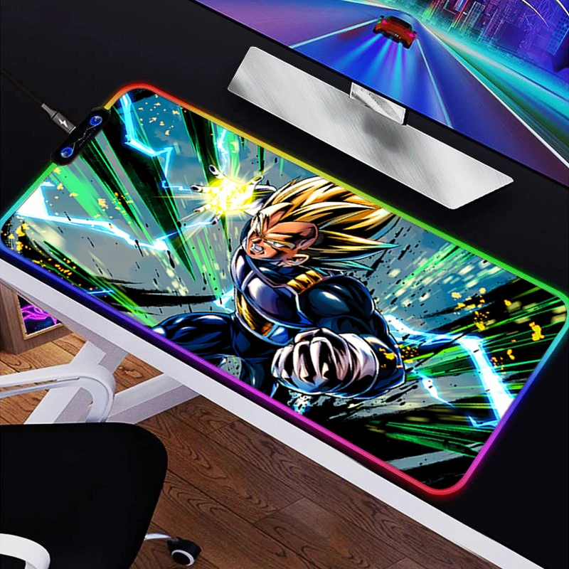 LED RGB Muismat Rubber HD Muismat Patroon Game Pad PC Accessoires Bureaumat Dragon Ball Antislip Tafelmat Kantoor Toetsenbord Pad