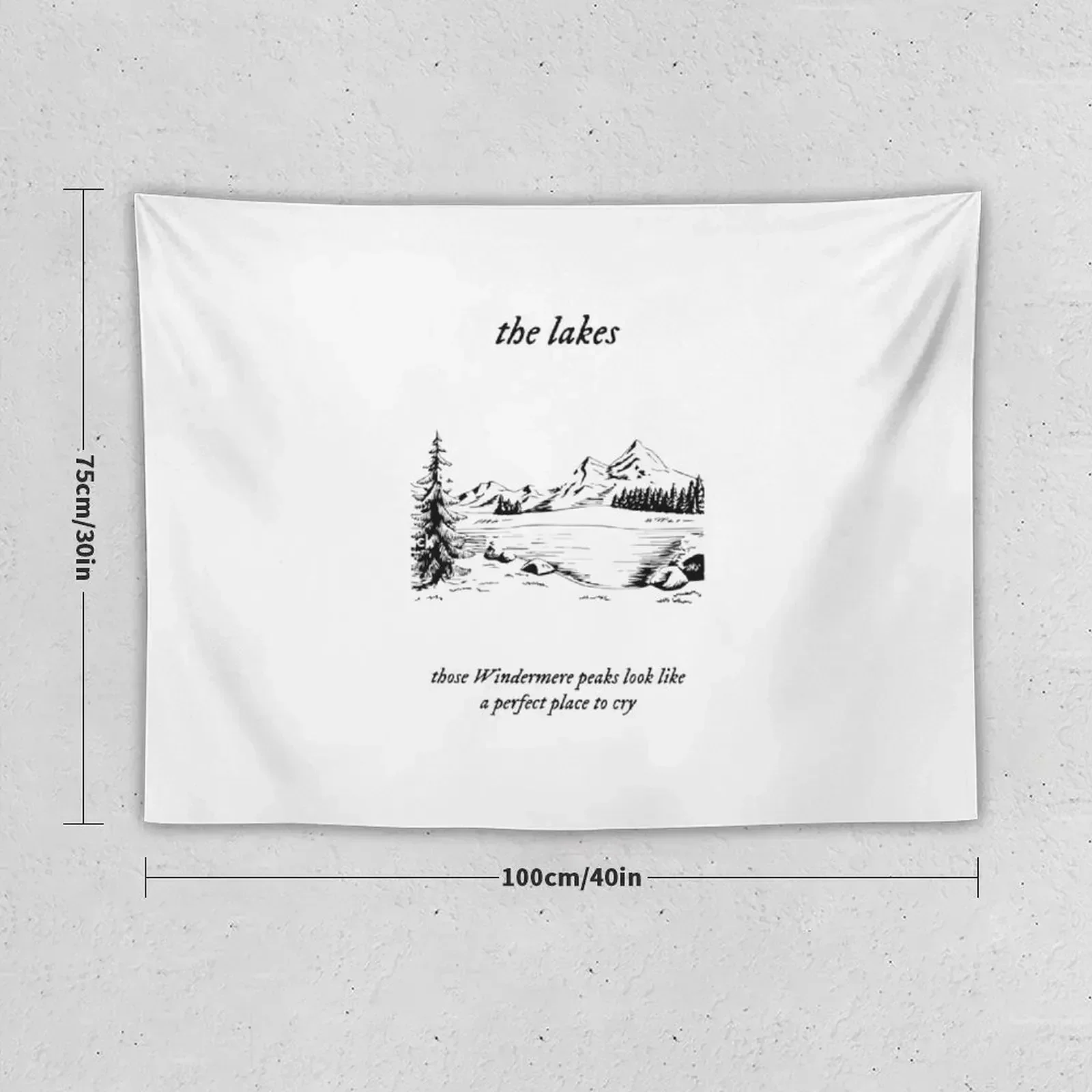 the lakes illustration Tapestry Decor For Bedroom Christmas Decoration Tapestry