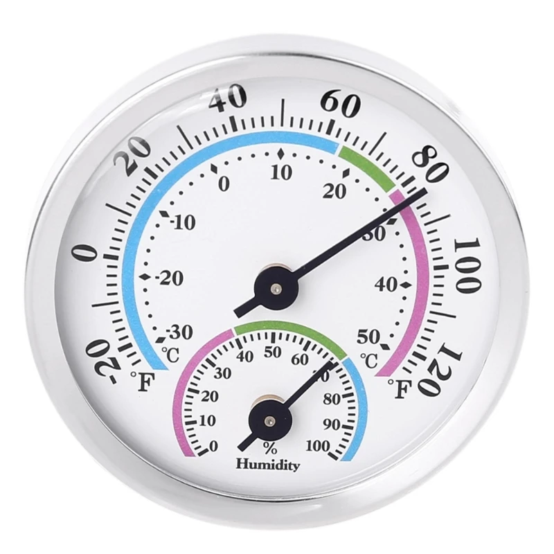 

Indoor Outdoor Thermometer Hygrometer 2 in 1 Temperature Humidity Gauge Analog Hygrometer for Indoor Office Home Room