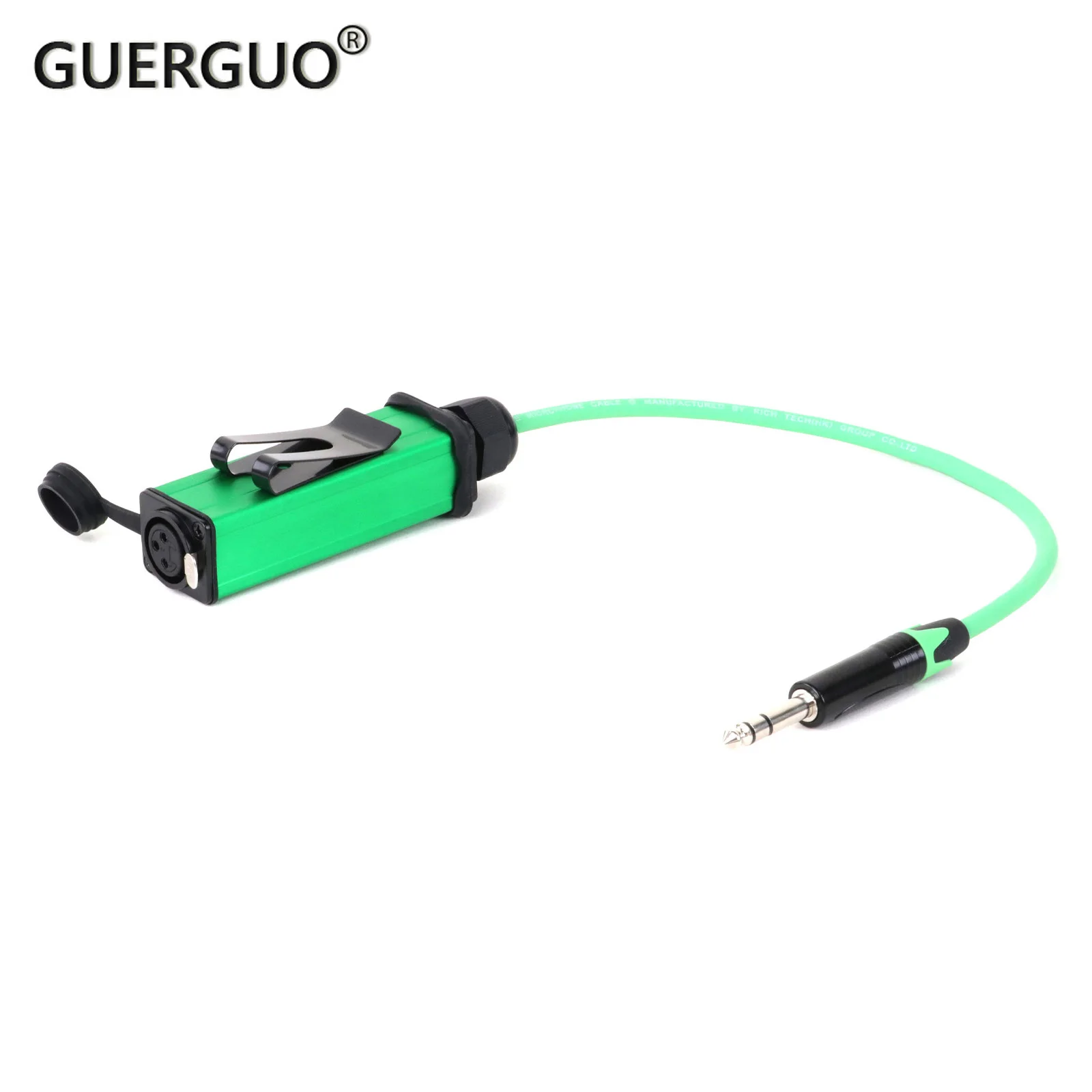 

GuerGuo 3Pin D-Type XLR Female Panel Mount to 6.35mm 1/4inch Stereo TRS Male Jack Connector Pass Through Colorful Cable 0.3M-15M