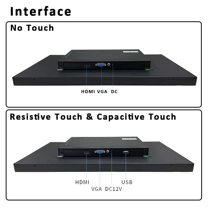 18.5 1920*1080 Inch LCD Display IPS Industrial Panel 16:9 Touch Screen Open Frame Monitor For Automation Equipment