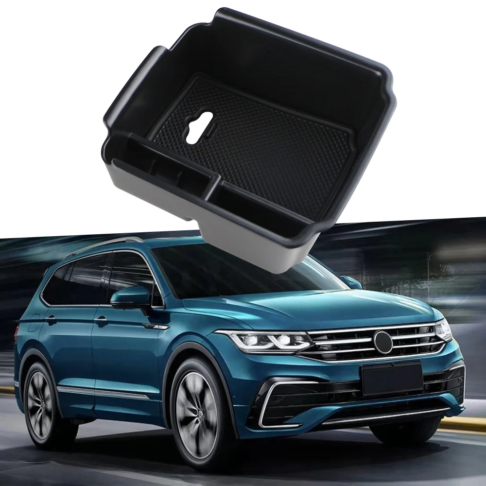 Für Volkswagen VW Tiguan Mk1 Mk2 2009-2021 Mittelarmlehne Aufbewahrungsbox Palettenbehälter Handschuhfach Organizer Ablage Auto-Styling – Detail 1