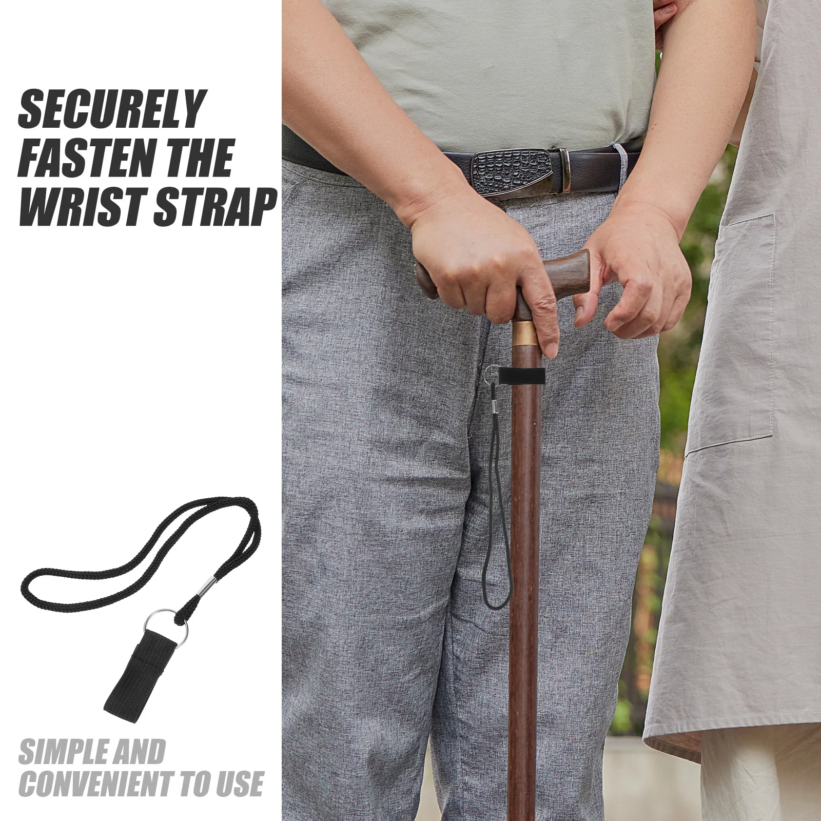 

4pcs Cane Strap Anti Lost Walking Stick Wrist Strap Lanyard Reusable Elderly Holders Outdoor Hiking Mountaineering