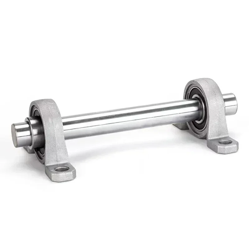 Optical Axis Linear Rail Shaft OD8/10/12/15/16/17/20mm +2PC Zinc Alloy Bore Ball Bearing Pillow Block Mounted Support KP08/KFL08