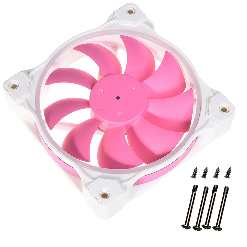 Imagem -02 - Ventilador Cooler de Cpu 12cm 5v 3p Argb Ventilador mb Sincronização Pinos Pwm Ventiladores de Controle Inteligente para Radiador pc Faça Você Mesmo Gabinete Zf12025-pink