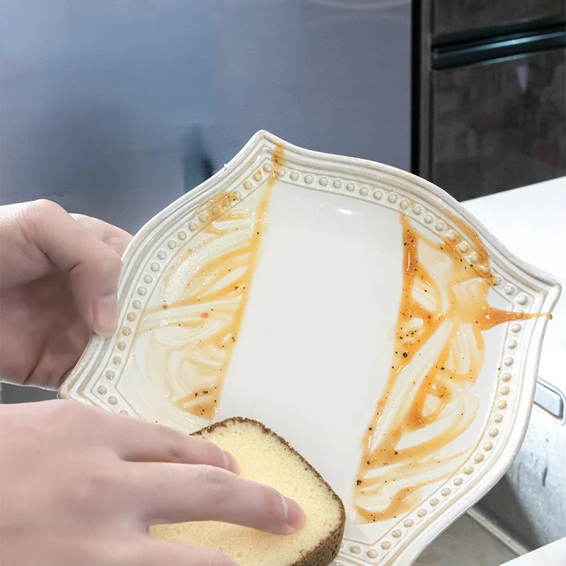 2 pezzi di spugne di pane vivide per la cucina interessante imitazione Toast spugna di lavaggio forniture da cucina gadget per la pulizia della casa