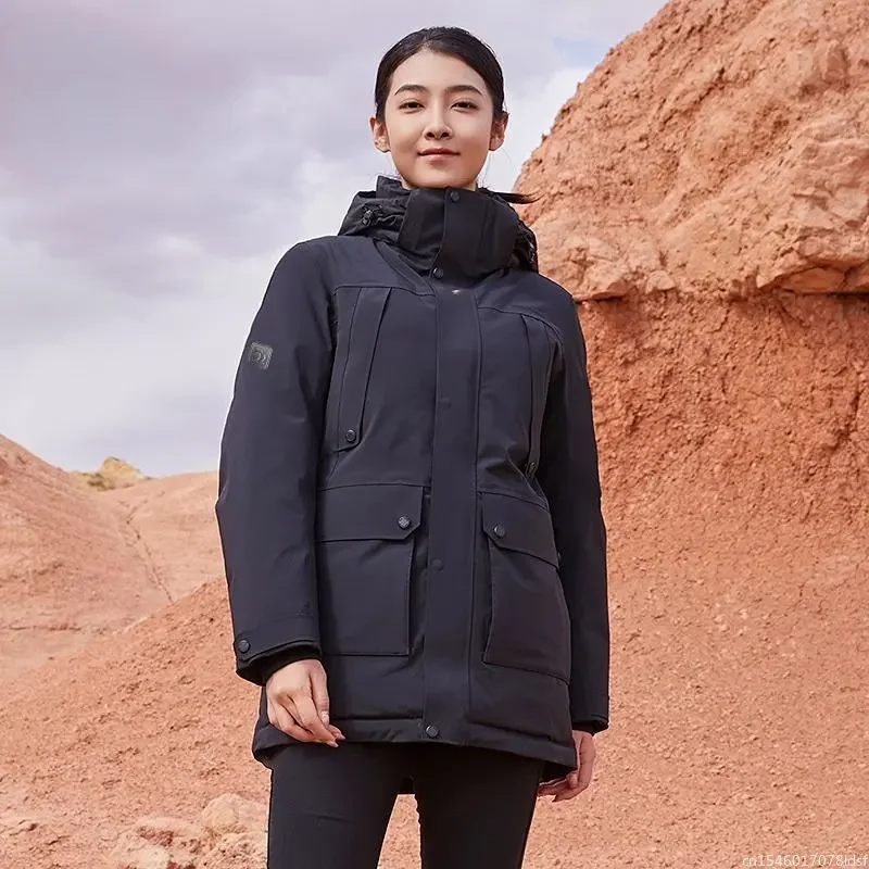 Youpin قشارة-30 ℃ مقاومة البرد سترة منفوخة الرجال في الهواء الطلق أسفل سترة معطف الرجال الشتاء سميكة الدافئة سترات سترة مع غطاء محرك السيارة