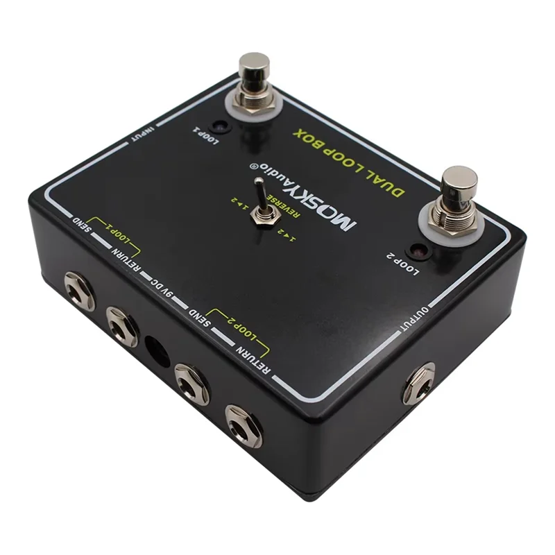 A29Z-Mosky Audio Dual Loop Box Guitar Effect Pedal,2 Independent Loop Electric Guitar Accessories