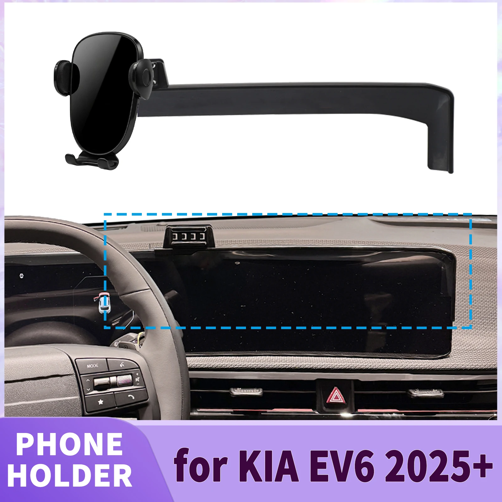 Suporte de Telefone para Tela do KIA EV6 2025 2026 2027 ​ ​   Clipe de Segurança para Carro ​ ​   acessórios