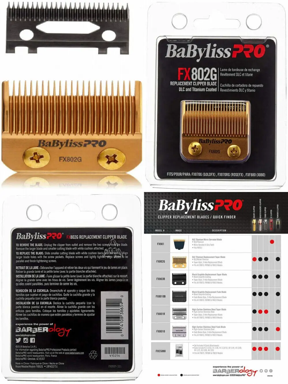 Lame di ricambio professionali per barbiere FX707 FX802 FX8010 per tagliacapelli e tagliacapelli BaByIissPRO FX787 FX726 FX787Z