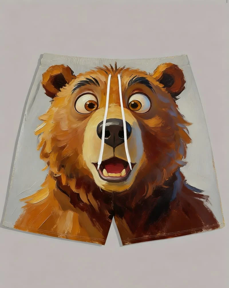 

Men's Cute Cartoon Creature Graphic Print Casual Shorts - Summer Trendy Streetwear For Vacation And Daily Outfits