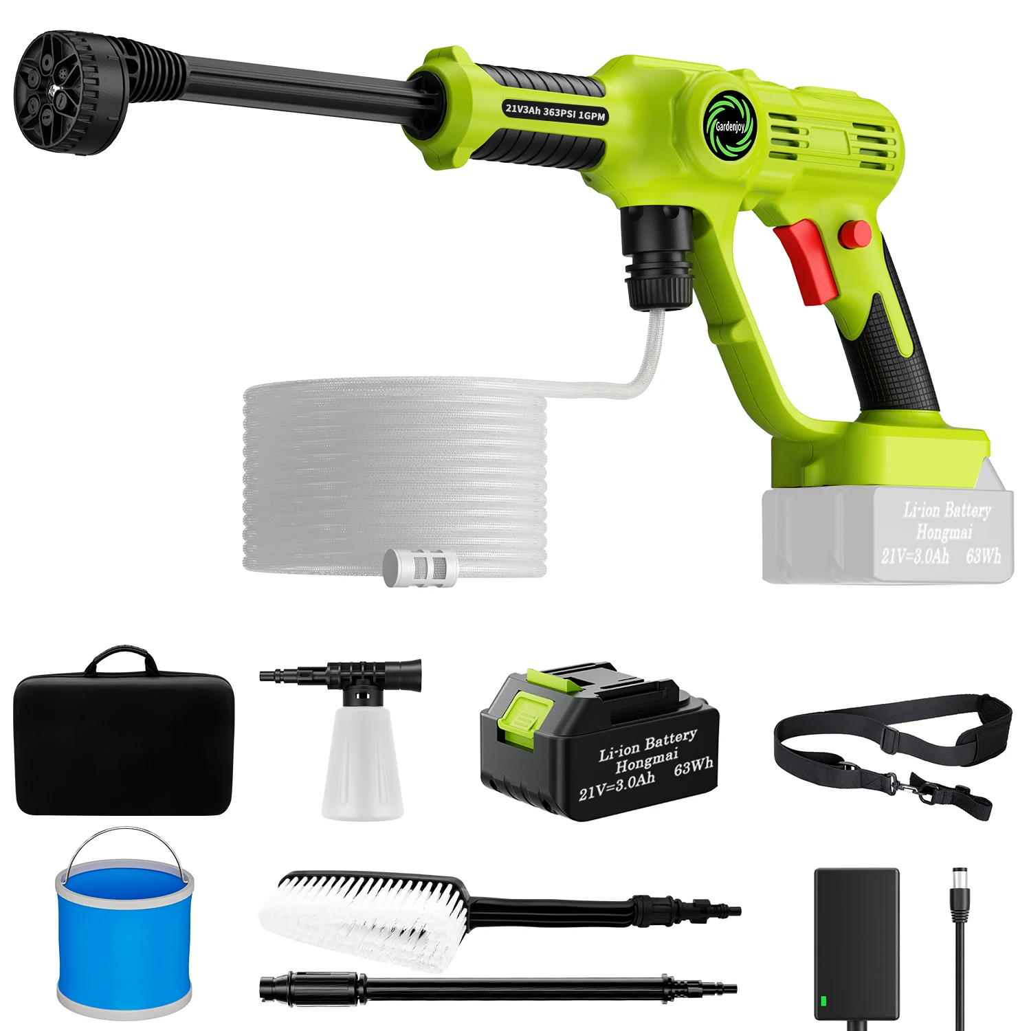 

Лидер продаж, портативный электрический струйный пистолет высокого давления 3000 мАч, беспроводной ручной распылитель для автомойки, функция очистки под давлением