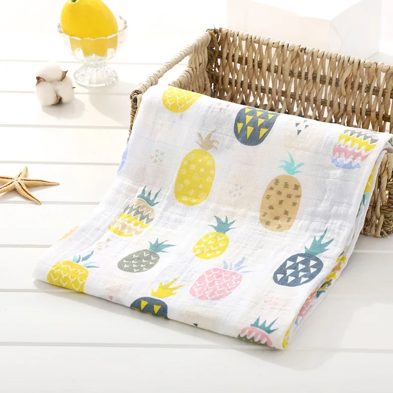 120x110cm Muslin Diaper Baby Blankets Newborn Swaddle Blanket Infant Gauze Bath Towel Baby Warp