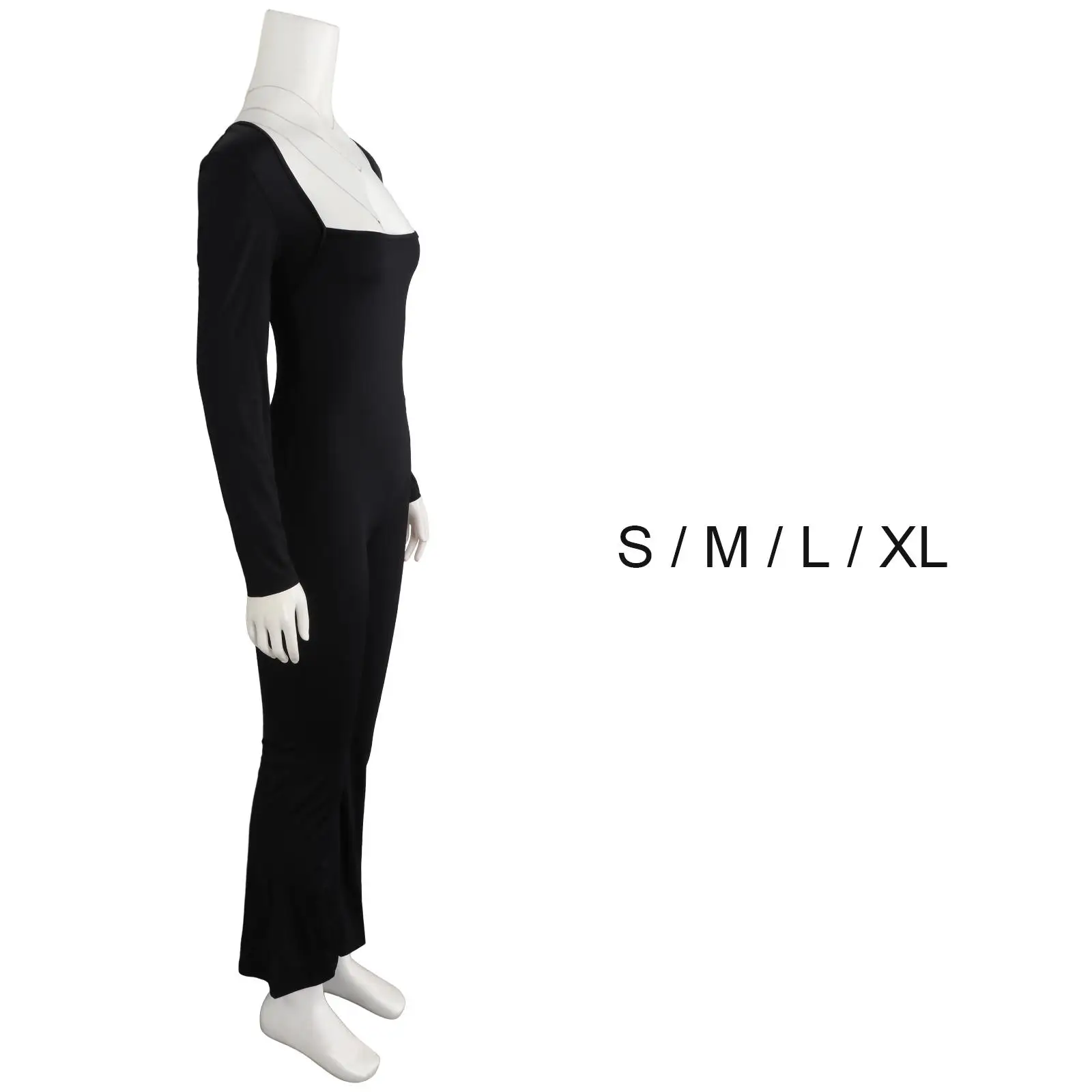 Stretch Long Sleeve Jumpsuit Flared Pants Fashion Romper Yoga Sportswear for Women Fall Winter Tourism
