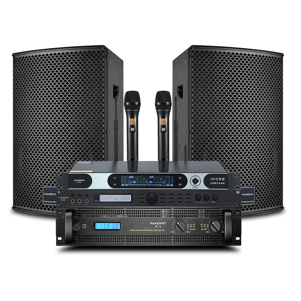 

K3 Professional KTV Speaker Set High-end Dsp Wireless Microphone Effect Amplifier Combination 10 Inch Speaker