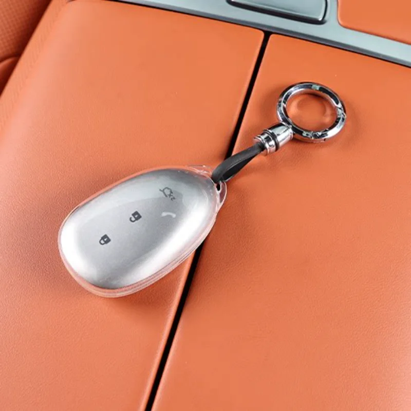 For Changan Qiyuan Q07 A07 Q05 A06 TPU Full Wrap Soft NFC Card Key Cover Transparent Shell Anti-Scratch Remote Key Fob Protector