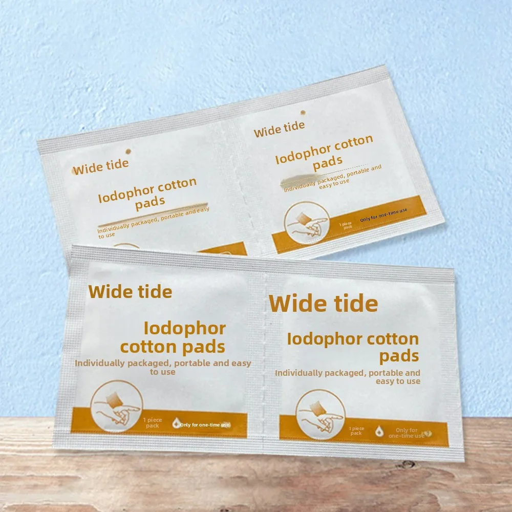 وسادات قطنية بوفيدون يودين للاستعمال مرة واحدة - عبوة كبيرة للاستخدام المنزلي والسفر مناديل التنظيف المعقمة للتطهير والتطهير