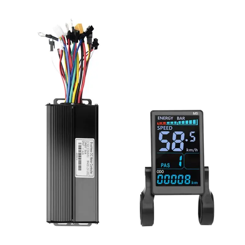 ABLB-M5 Color Screen Display Meter 35A 36V/48V 52V Sine Wave Controller Kit For Electric Bike For Scooter E-Bike Modification