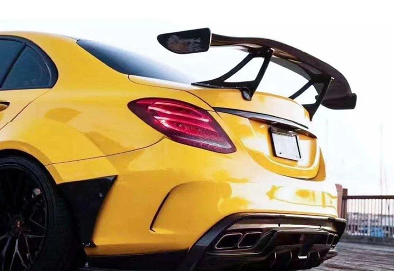 For Mercedes Benz C63 W205 AMG sedan carbon fiber rear spoiler wing