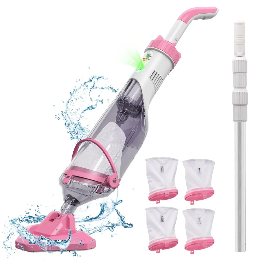 

Handheld Pool Vacuum with Telescopic Pole, Pool Vacuum for Above Ground Pool, Powerful Suction up to 18.5 gallons/min