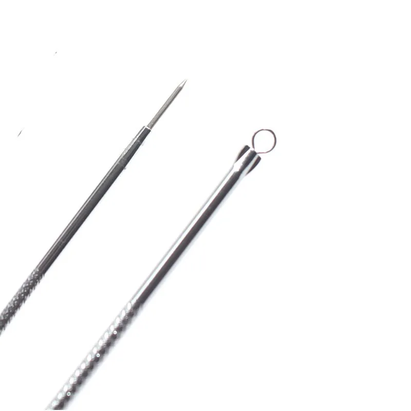 Extracteur de comédons de points noirs en acier inoxydable, dissolvant de imperfections d'acné, soins de la peau du visage, nettoyeur de pores, aiguilles, outils pour enlever