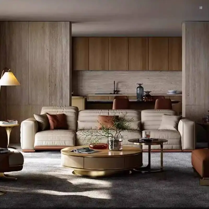 Sleep Beige Electric Recliner Sofa Living Room Apartments Electric Recliner Sofa Adult Luxury Wohnzimmersofas Furniture Home