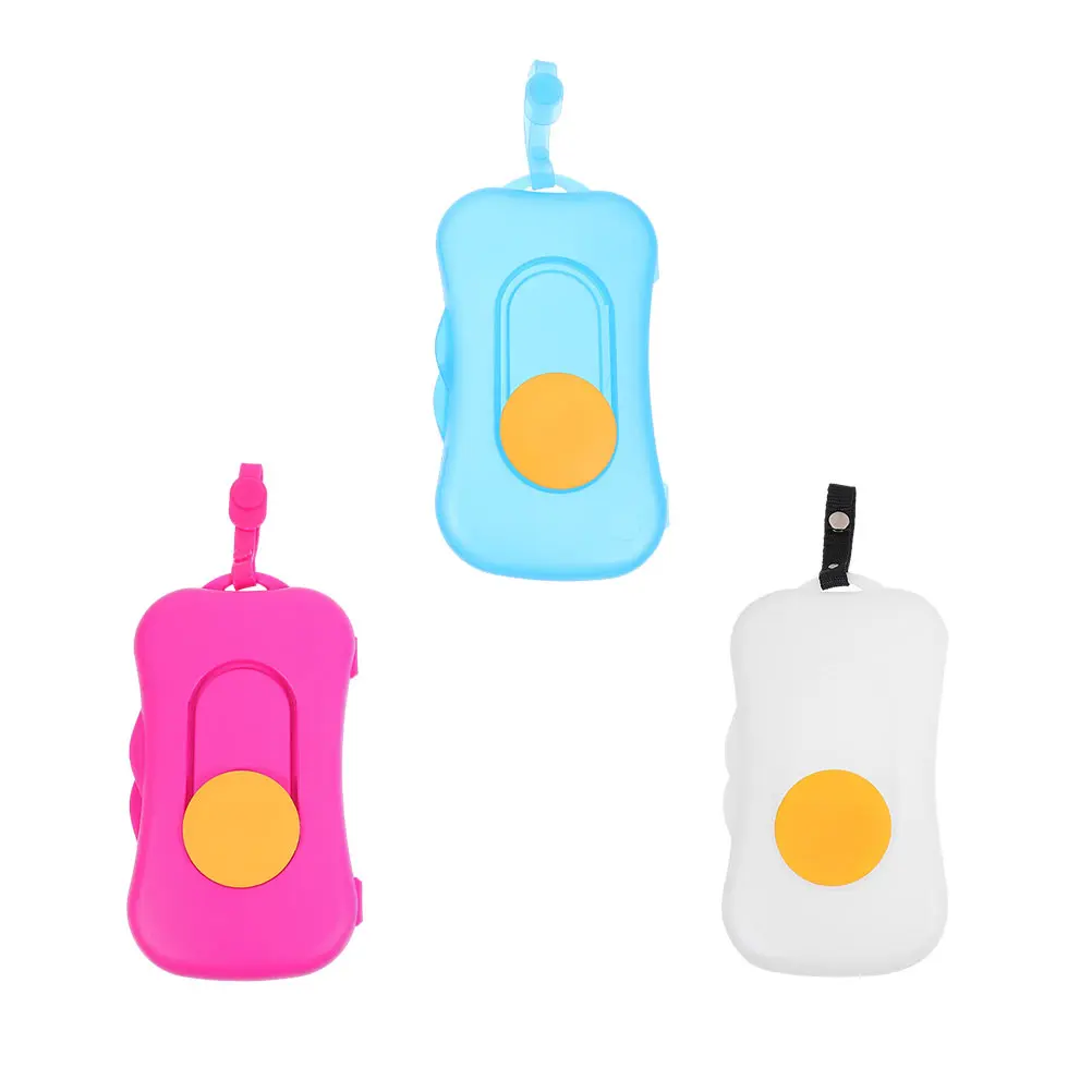 

3pcs Portable Wet Tissue Case Wipes Storage Box Reusable Tissue Holder Pp Material Lightweight Wipes Holder Box For