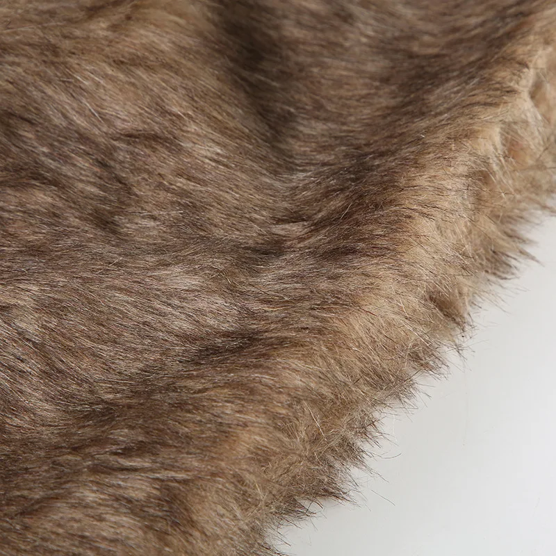 Vintage Patchwork PU Leather Furry Skirt  Fashion Slim Fit Mini Skirts Women Brown Tribal Style Fur Patchwork Skirt Nightclub