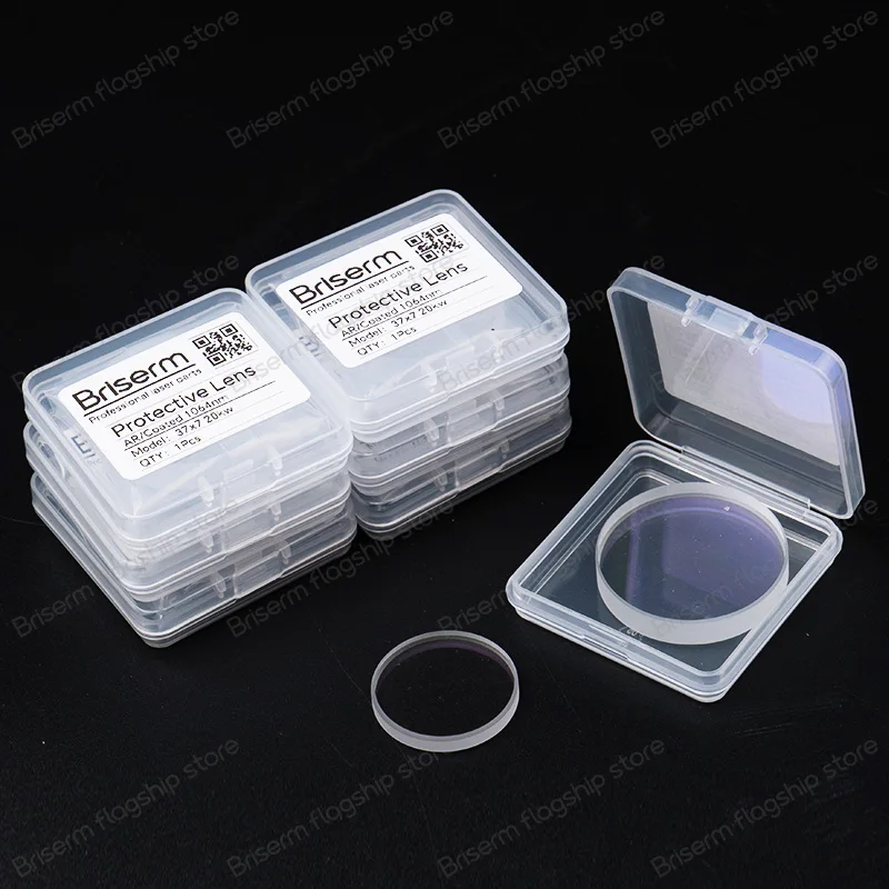 Briserm Fiber Laser Protective Lens 27.9x4.1 30x5 34x5 37x7 Laser Lens Raytools Boci Precitec Laser Protection Lenses