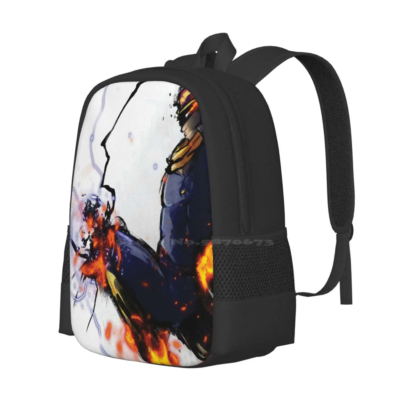 The Captain'S Flying Knee Hot Sale Schoolbag Backpack Fashion Bags Captain Falcon Super Smash Bros Melee Smash 4 Fan Art Ssbm