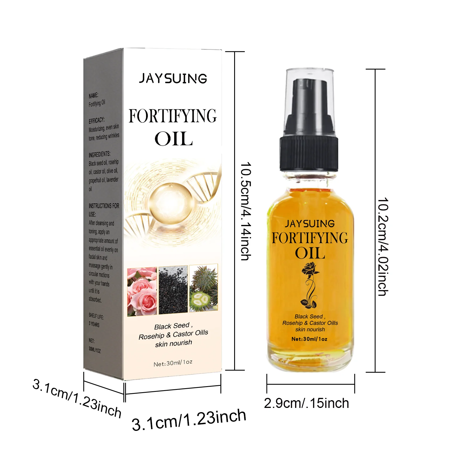 Rosehip & Castor Essential Oils Black Seed Skin Nourish Facial Moisturize Firming Repair Face Care Nourishing Fortifying Oil