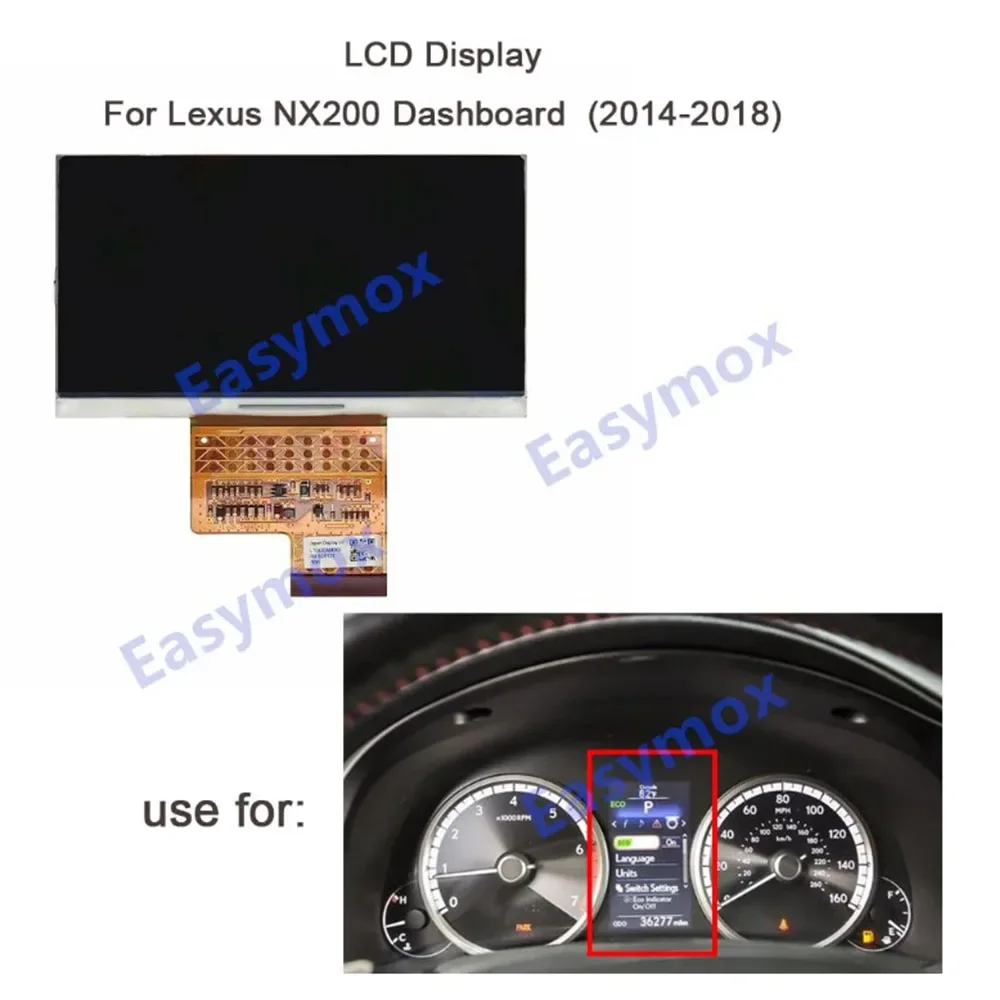 

LCD Display for Lexus NX200 2014-2018 LT042CA64000 Dashboard Gauge Inatrument Cluster Screen 5C5920 870J Repair