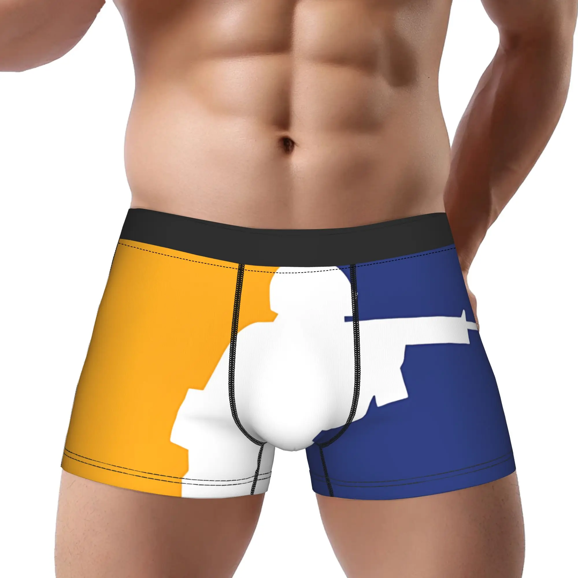 

1piece Round C-Counter S-Strike Underpants Breathbale Panties Man Underwear Print Shorts