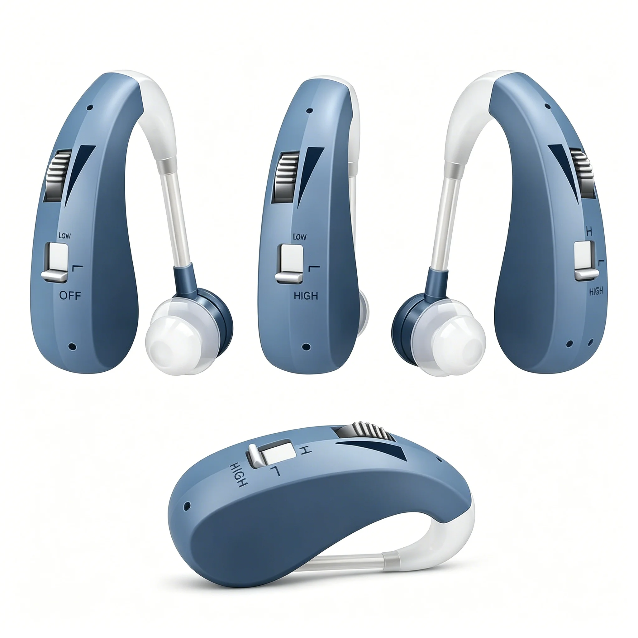 

Compact Single Rechargeable Advanced Sound Amplifier Headphones Noise Cancelling Lightweight Ear-hook Earbuds For The Elderly
