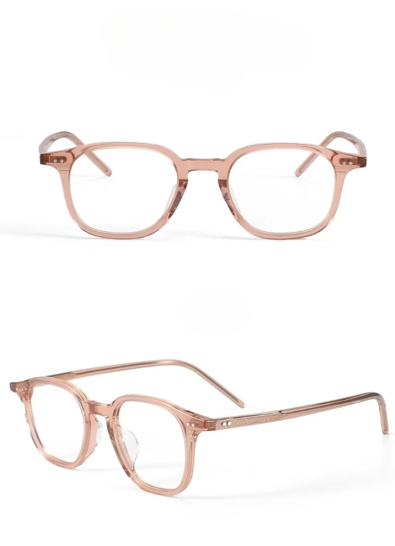 M651 Nose Pad Integrated Frame Glasses Black Frame Literary Style Anti-blue Light for Women Prescription Eyeglasses Men Eyewear