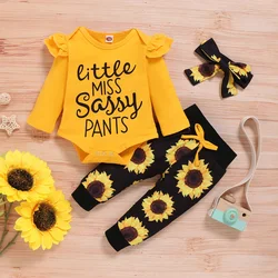 3-18 months baby girl clothes baby girl long-sleeved T-shirt shirt and trousers set monogrammed fashion suit 2-piece set