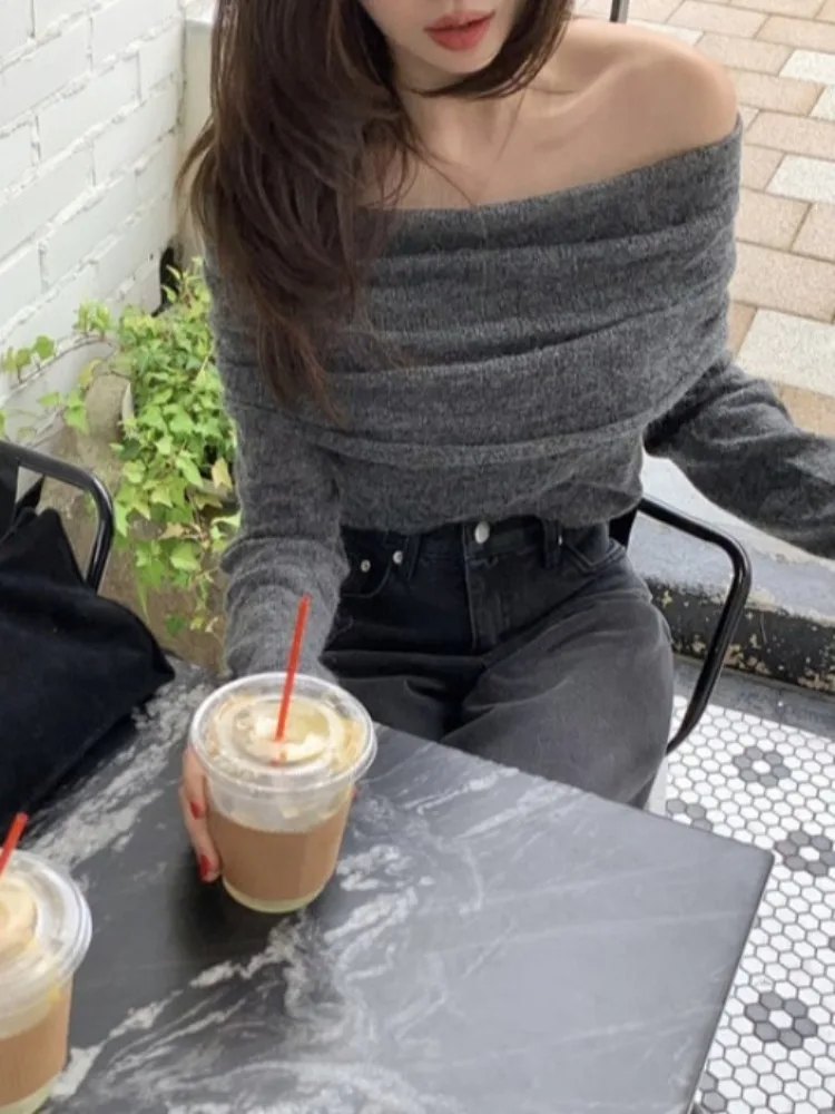 Faionable Винтажный вязаный длинный женский топ с полосками све, шикарный осенний дизайн Agel Sensation Ele Sle