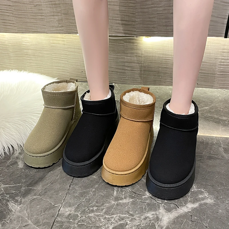 2024 New Classic Thickened Fluff Women\'s Snow Boots Wygodne ciepłe botki damskie Zimowe buty damskie Chunky Botas Mujer