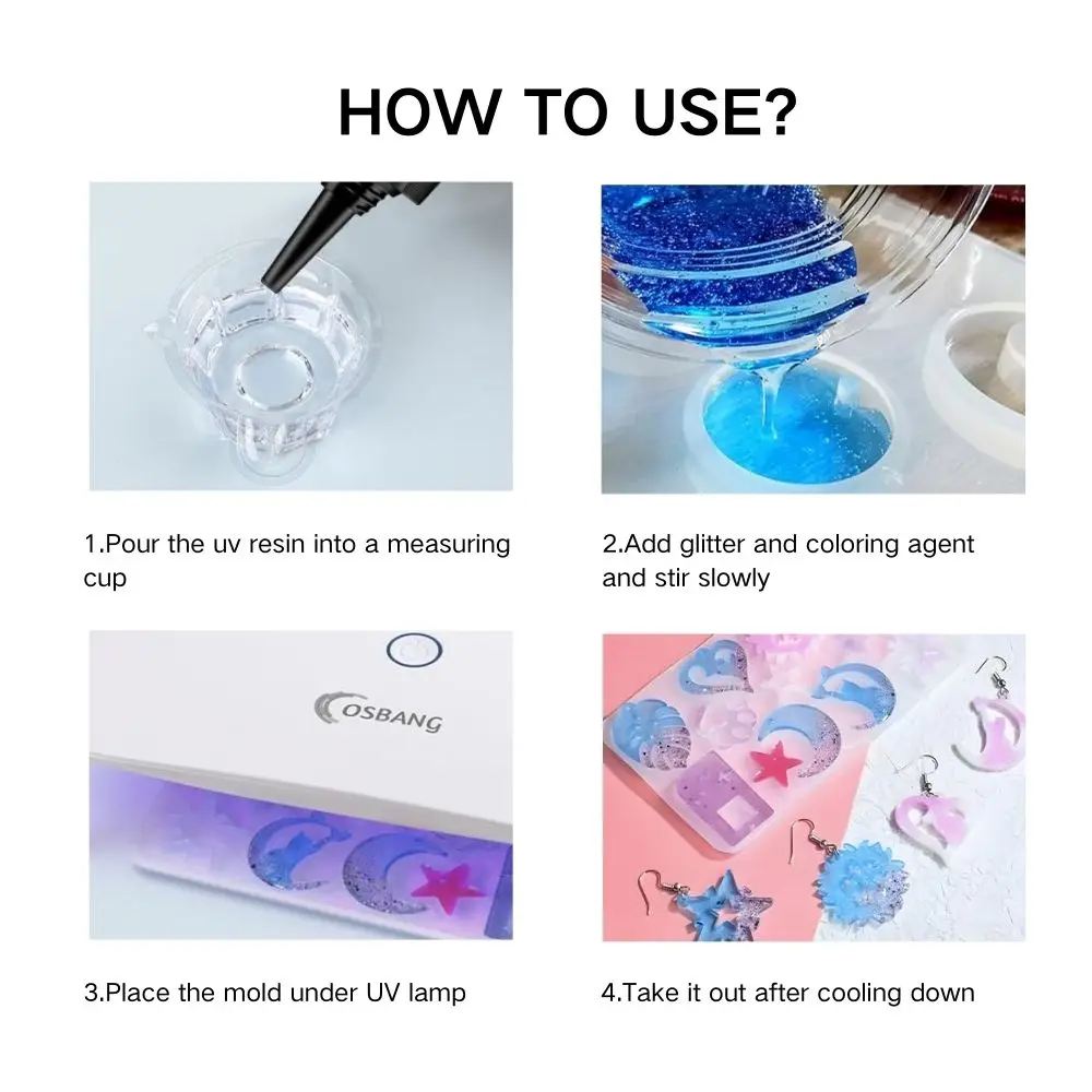 UV Resin 300g - Upgraded UV Resin Kit, Hard Type Crystal Clear Ultraviolet Curing UV Epoxy Resin for Craft Jewelry Making