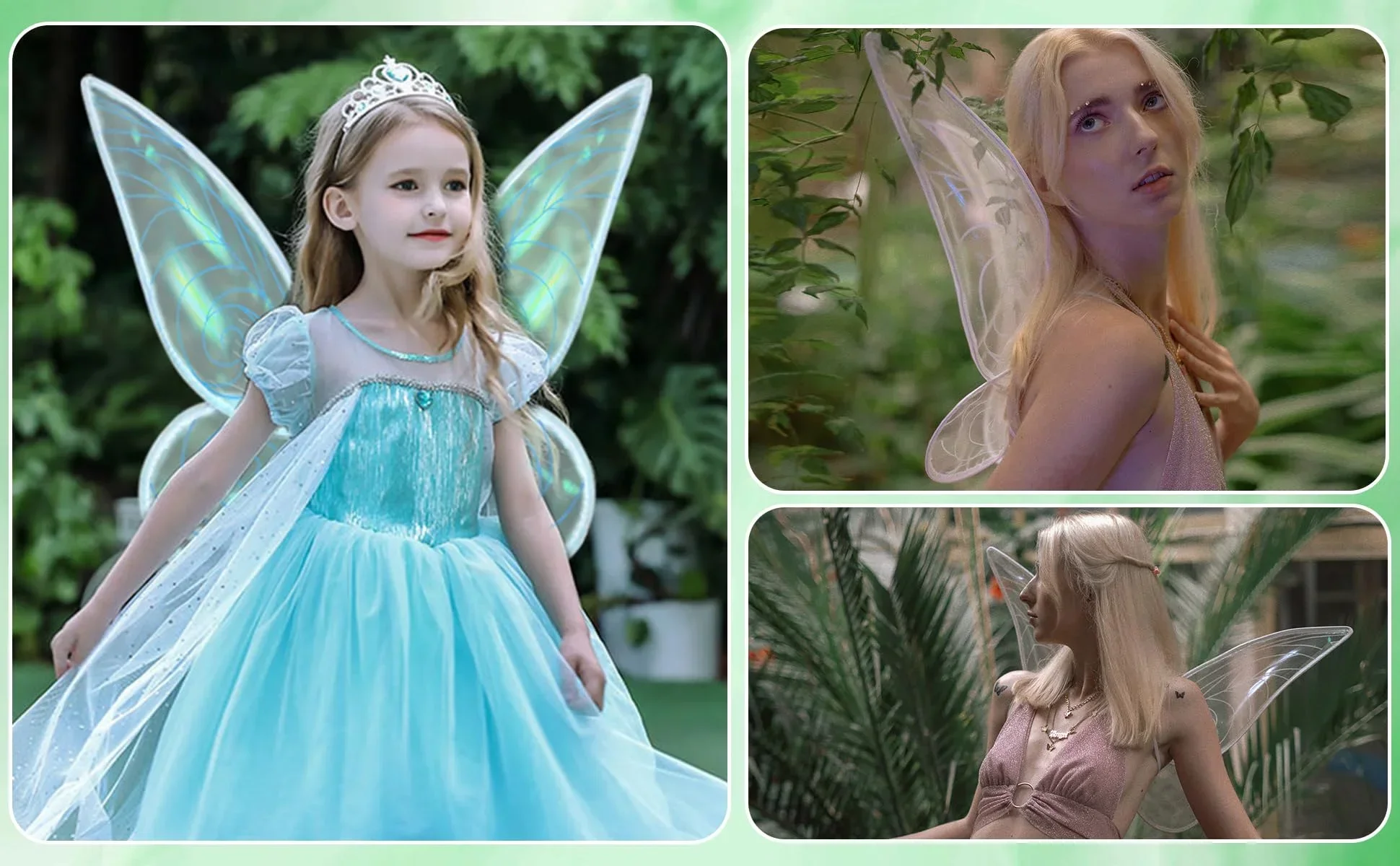 Ensemble d'ailes d'ange lumineuses clignotantes, accessoires de Costume pour enfants, ailes de papillon, bandeau et baguette, tenues de jeu de rôle pour Halloween