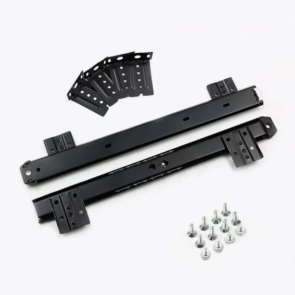2PCS New Ball Bearing Drawer Runners Side Mounting Full Extension Pull Out Tray Low-Noise Adjustable Drawer Slide Rail CCabinet