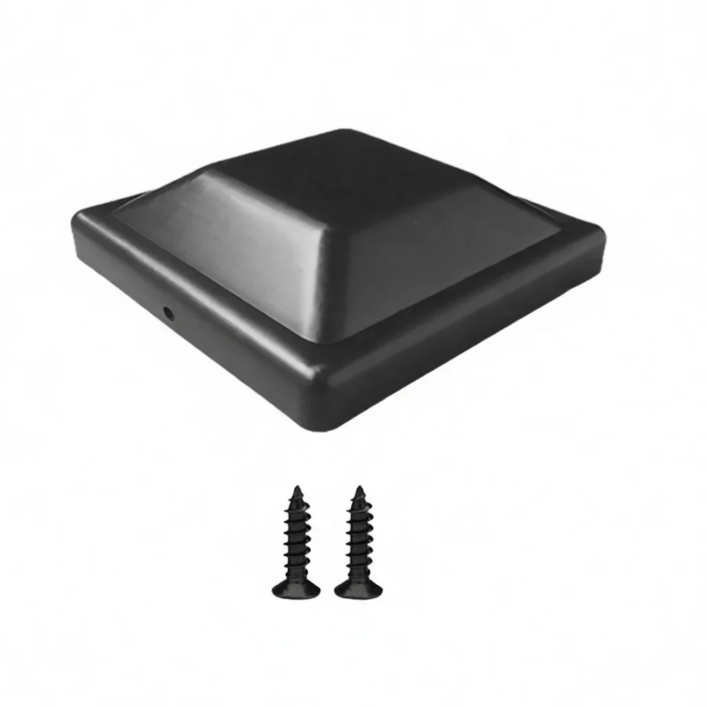 Fence Post Caps 4x4 Plastic Decorative Finial Protector Waterproof For Wood Exterior Garden Yard Structure Maintenance Black