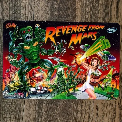 Revenge From Arcade  Metal Wall Video Game Sign