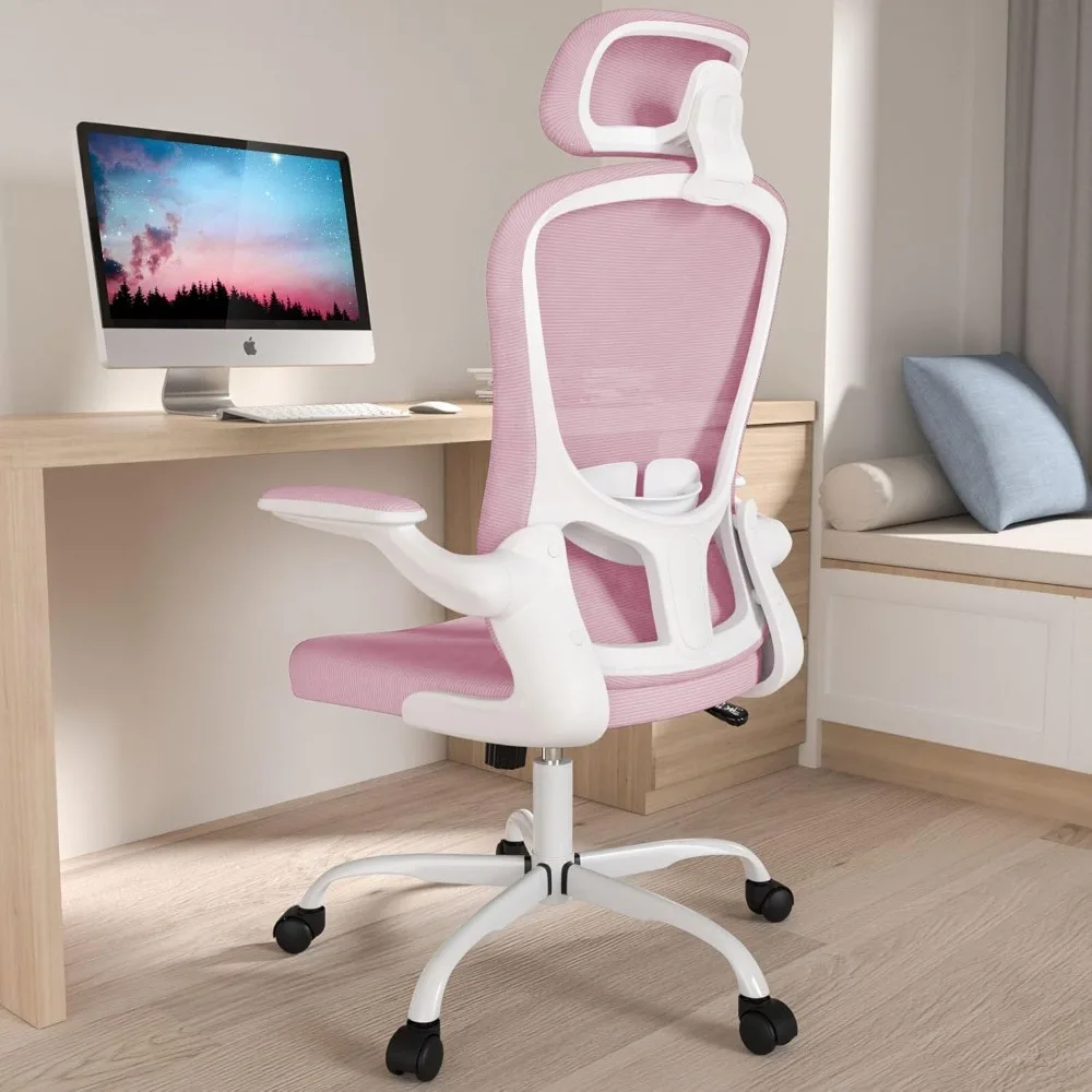 

Office Chair, High Back Ergonomic Desk Chair, Breathable Mesh Desk Chair with Adjustable Lumbar Support and Headrest