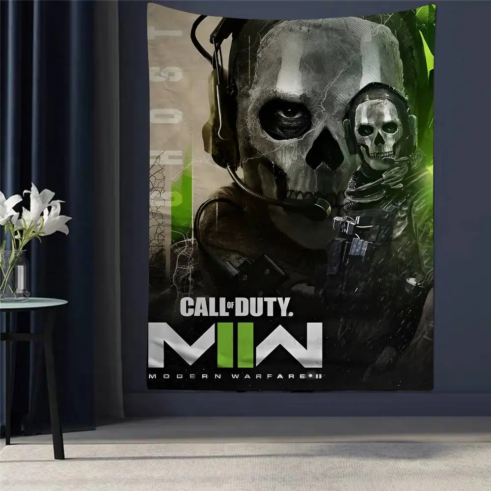 

C-Call O-Of D-Duty 2 Game Printed Large Wall Tapestry Hanging Tarot Hippie Wall Rugs Dorm Art Home Decor